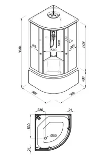 Душевая кабина Triton Ультра Щ0000061837 90x90 см профиль белый стекло прозрачное